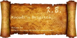 Kocsán Brigitta névjegykártya