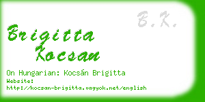brigitta kocsan business card