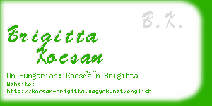 brigitta kocsan business card